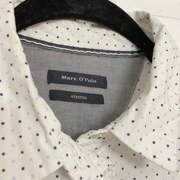 Women’s Marc O’Polo White Navy & Light Blue Mini Square Check Button Up Shirt - Picture 5 of 9